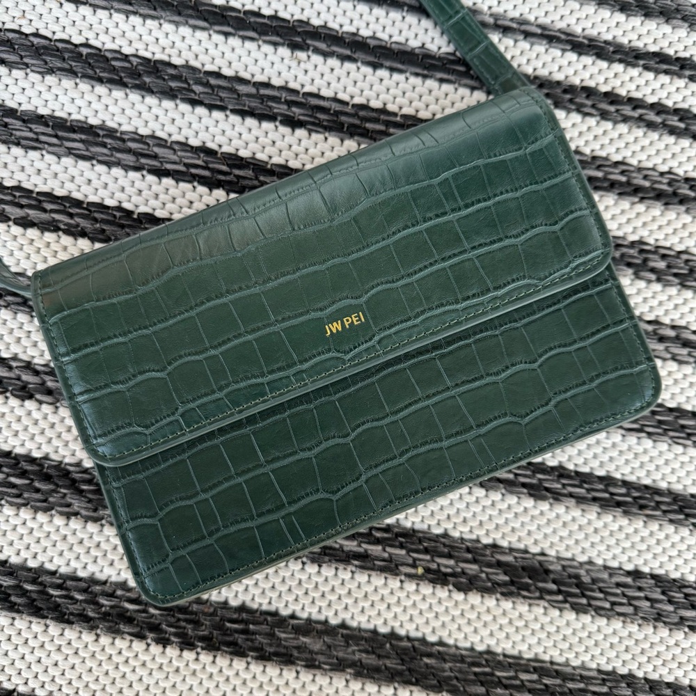 JW PEI Julia Chain Strap Detail Croc Embossed Purse - Picture 5 of 9
